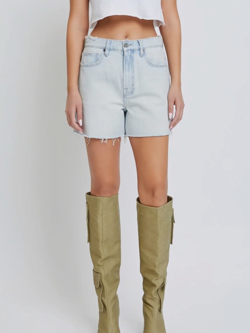 Hidden Jeans Light Wash Baggy Denim Shorts